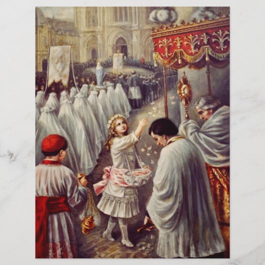 聖テレサは聖餐式に花を投げ賛美る チラシ (正面)