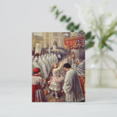 聖テレサは聖餐式に花を投げ賛美る ポストカード (スタンド正面)