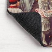 聖テレサは聖餐式に花を投げ賛美る マウスパッド (コーナー)