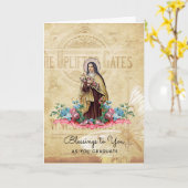 聖テレス・イエズス・カトリック卒業式 カード (黄色い花)