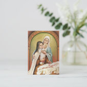 聖テレーズカトリック聖降誕祭聖書祈りの言葉 名刺 (スタンド正面)