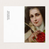 聖テレーズ葬式祈りの言葉メモリアル聖カード 名刺 (外部フラット)