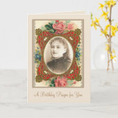 聖テレーズ カトリック聖人 宗教 ナース カード (黄色い花)