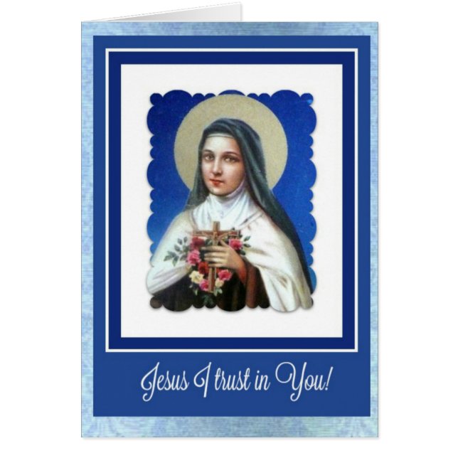 聖テース小さな花と十字架とバラ (正面)