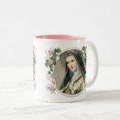 聖テース小さな花の宗教的カルメライト ツートーンマグカップ (正面右)