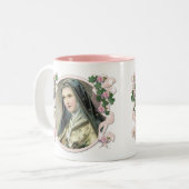 聖テース小さな花の宗教的カルメライト ツートーンマグカップ (正面左)