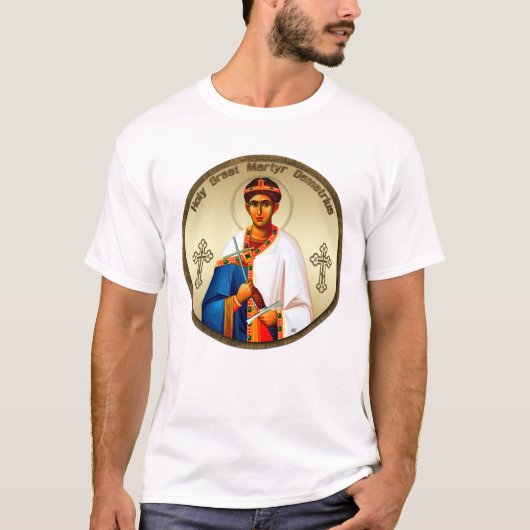 聖デメトリオスのイコン、聖像画 Tシャツ (正面)