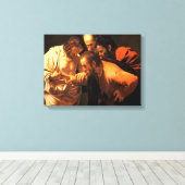 聖トマスの不信はカラヴァッジョによる キャンバスプリント (インサイチュ (ウッドフロア))