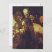 聖トマスの不信はカラヴァッジョ サンキューカード (正面)
