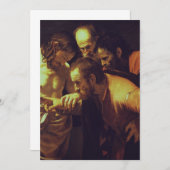 聖トマスの不信はカラヴァッジョ サンキューカード (正面/裏面)