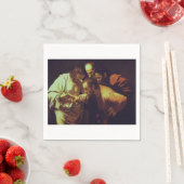 聖トマスの不信はカラヴァッジョ スタンダードカクテルナプキン (インサイチュ)