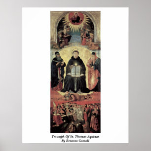聖トマス・アクィナスの勝利Benozzo Gozzoli ポスター