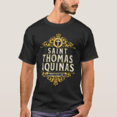 聖トマス・アクィナス神学カトリック聖人 Tシャツ (正面)