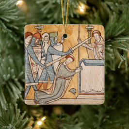 聖トマス・ベケットの芸術における初期の殉教者2倍 セラミックオーナメント