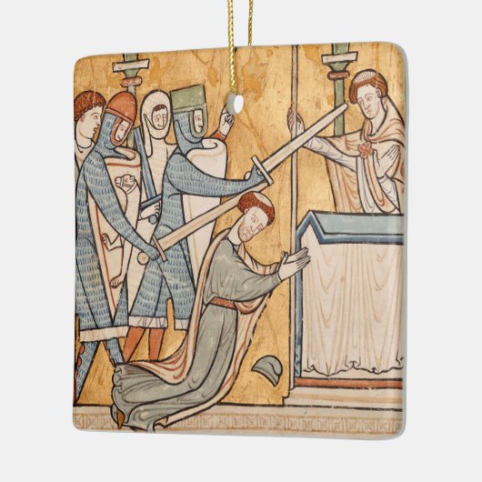 聖トマス・ベケットの芸術における初期の殉教者2倍 セラミックオーナメント (左)