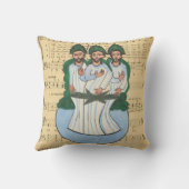 聖トリニティヴィンテージフォークアート絵画 クッション (裏面)