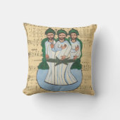 聖トリニティヴィンテージフォークアート絵画 クッション (正面)