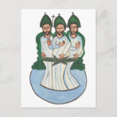 聖トリニティヴィンテージフォークアート絵画 ポストカード (正面)