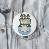 聖トリニティヴィンテージフォークアート絵画 缶バッジ (インサイチュ)