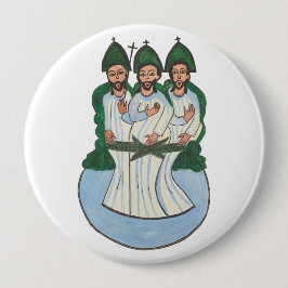 聖トリニティヴィンテージフォークアート絵画 缶バッジ