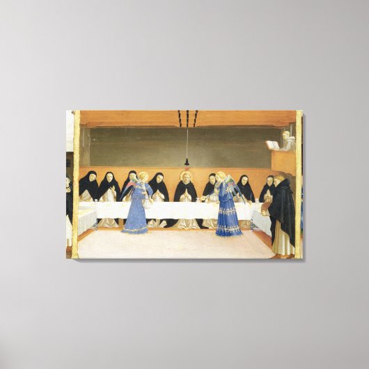 聖ドミニクとその仲間食べ物を与え達は天使たちによる キャンバスプリント (正面)