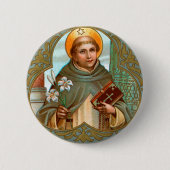 聖ドミニク・デ・グスマン（BK 07） 缶バッジ (正面)