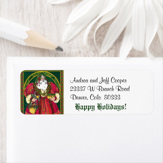 聖ニコビクトリアンラスのクリスマス ラベル (インサイチュ)