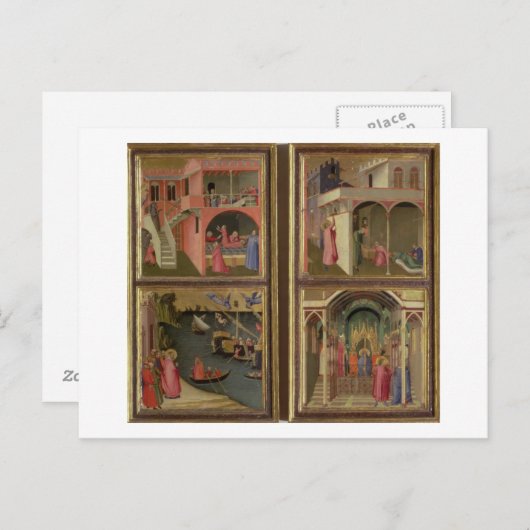 聖ニコライの生涯の4つのシーン:聖ニコライ ポストカード (正面/裏面)