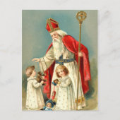 聖ニコラスからのクリスマスの挨拶 シーズンポストカード (正面)