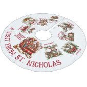 聖ニコラスからの訪問 ブラッシュドポリエステルツリースカート (アングル)