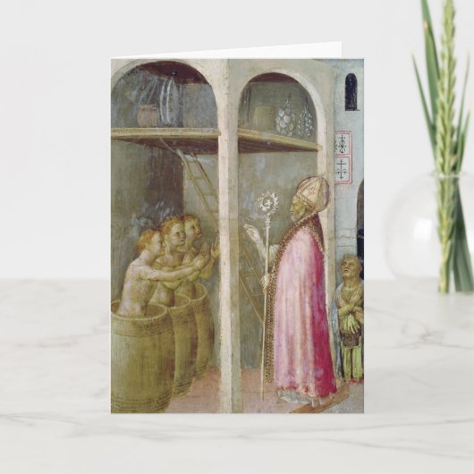 聖ニコラスが3人の子どもを蘇生させる シーズンカード (正面)