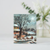 聖ニコラスのヴィンテージクリスマスからの訪問 シーズンポストカード (スタンド正面)