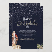 聖ニコラスの日のおめでとうございます - グリーティングカード 招待状 (正面/裏面)