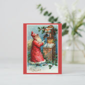 「聖ニコラスを見る」ヴィンテージフランスの・クリスマス シーズンポストカード (スタンド正面)