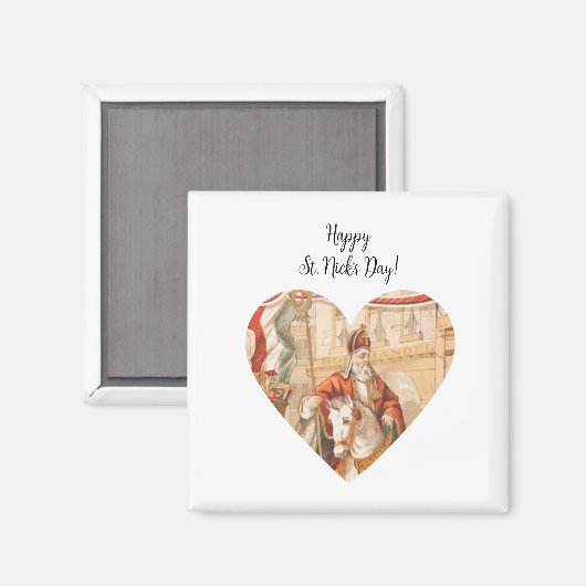 聖ニコラスハートシンタクラース聖ニックの日 マグネット (正面/裏面)