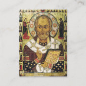 聖ニコラスワンダーワーカーオーソドックス祈りの言葉カード プレイスカード (正面)