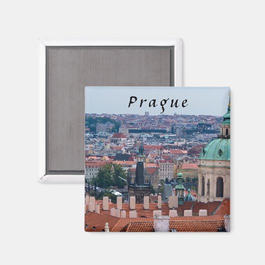 聖ニコラス教会とプラハの屋根 マグネット (正面/裏面)
