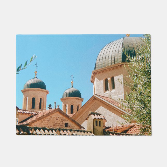 聖ニコラス教会 – コトル – モンテネグロ ドアマット (正面)