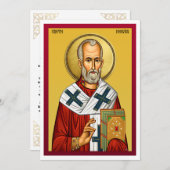 聖ニコラス正教会のアイコン、セルビア祈りの言葉2 メニュー (正面/裏面)