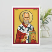 聖ニコラス正教会のアイコン、セルビア祈りの言葉2 メニュー (スタンド正面)