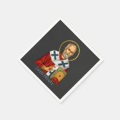 聖ニコラス正統のセルビア文字アイコン スタンダードカクテルナプキン (角)