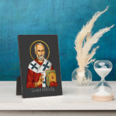 聖ニコラス正統のセルビア文字アイコン フォトプラーク (側面)