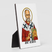 聖ニコラス正統のセルビア聖人のアイコン フォトプラーク (側面)
