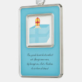 聖ニコラス・シンタークラースのキッズアートおもしろいかわいい シルバープレートフレームオーナメント (左)