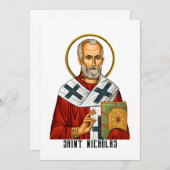 聖ニコラス セルビア正教会 聖人のアイコン 招待状 (正面/裏面)