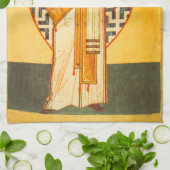 聖ニコロシアのラスの古いアイコン キッチンタオル (折り畳み)