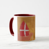 聖ニック聖ニコラス·シンタークラアス·ウォーターカラー·マイター マグカップ (正面左)