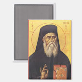 聖ネクタリオス・オブ・エギナ正教会イコン マグネット (正面/裏面)