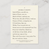 聖ハートアニマクリスティ祈りの言葉 名刺 (裏面)