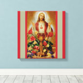 聖ハートアリスバラロザリーイエス キャンバスプリント (インサイチュ (ウッドフロア))